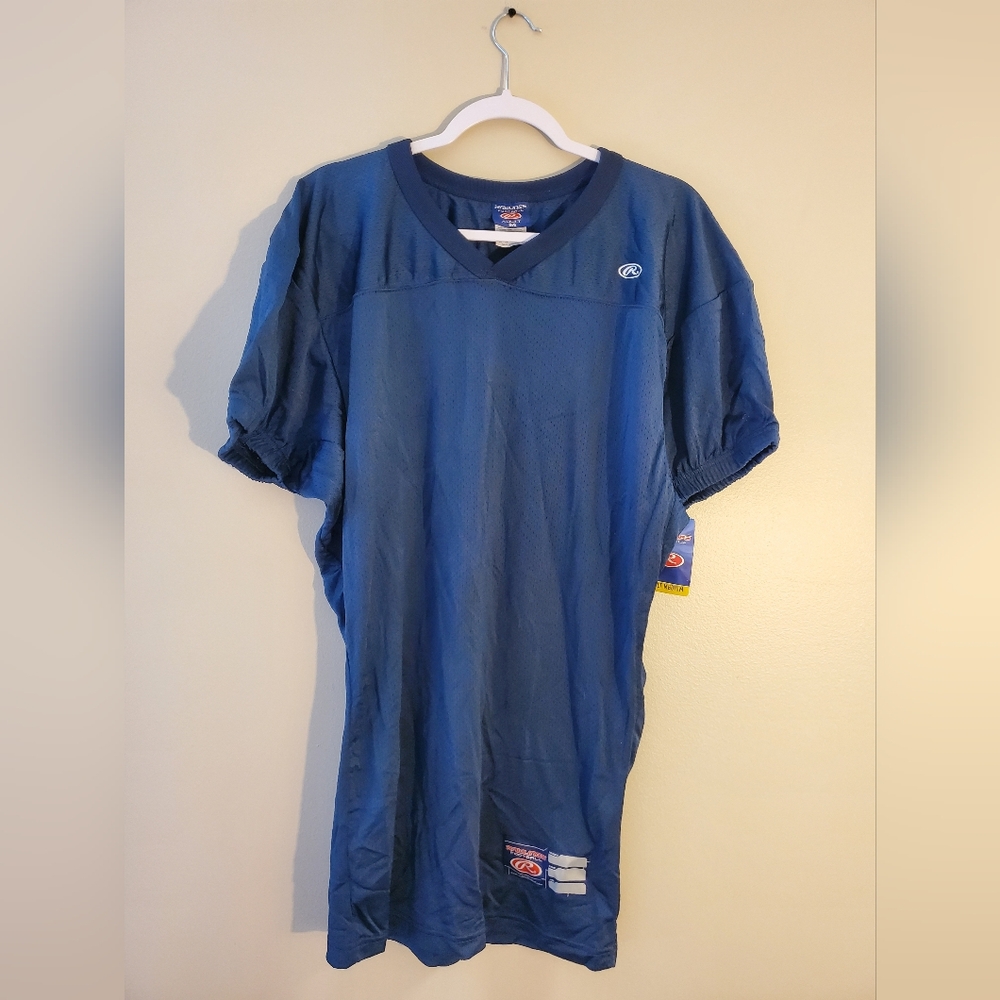 Rawlings Football Adult Navy Blue NWT JERSEY Medium